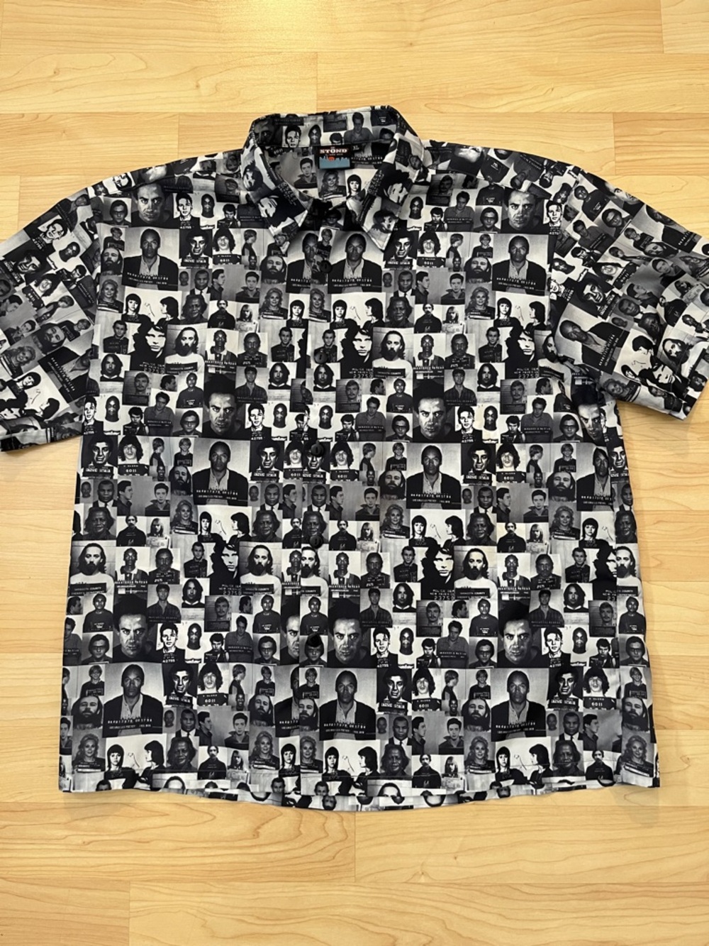 Celebrity Mugshot 90s Stond by Chris Nonn Button Shirt XL Vintage